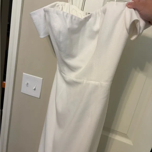 Dress the Population Off-Shoulder White Mini Dress - Picture 2 of 6